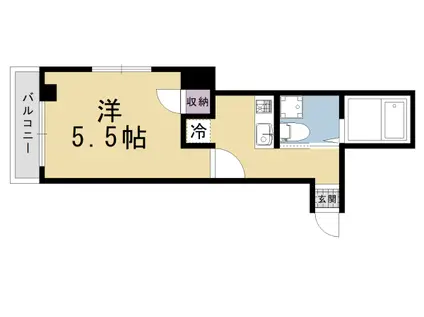京阪電気鉄道鴨東線 出町柳駅 徒歩12分 3階建 築40年(1K/1階)の間取り写真