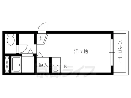 SUNGARDEN御所(1K/3階)の間取り写真