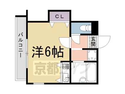 京阪電気鉄道鴨東線 神宮丸太町駅 徒歩8分 4階建 築32年(1K/2階)の間取り写真