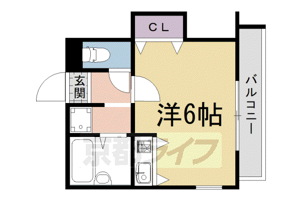 京阪電気鉄道鴨東線 神宮丸太町駅 徒歩8分 4階建 築33年(1K/1階)の間取り写真