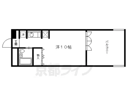 デミ洛北(1K/3階)の間取り写真