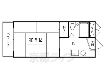 JTサフラン(1K/4階)の間取り写真