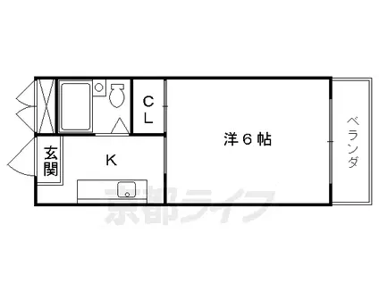 JTサフラン(1K/2階)の間取り写真
