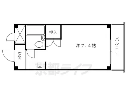 ハイツ葵(1K/2階)の間取り写真