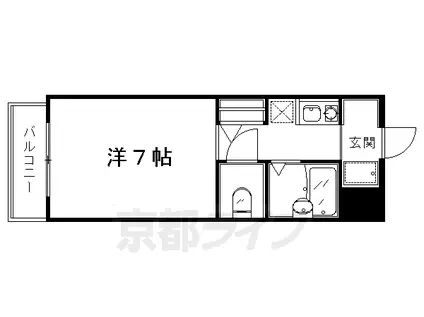 ノースビューヤサカ(1K/1階)の間取り写真