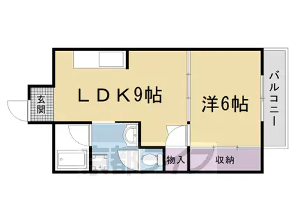 コーポ円座(1LDK/3階)の間取り写真
