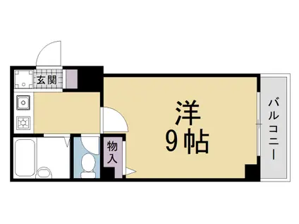 京都市烏丸線 北山駅(京都) 徒歩7分 4階建 築50年(1K/2階)の間取り写真