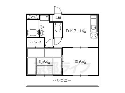 上阿達谷口マンション(2DK/1階)の間取り写真