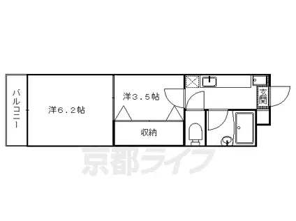 聖護院谷口マンション(2K/2階)の間取り写真