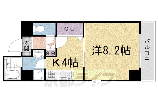 京阪電気鉄道鴨東線 神宮丸太町駅 徒歩2分 7階建 築28年(1K/5階)の間取り写真