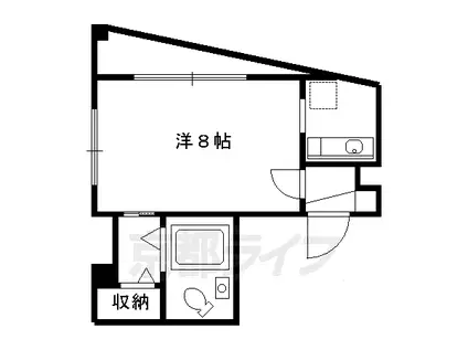 クレール岡崎(1K/3階)の間取り写真