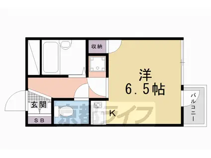 京阪電気鉄道京阪線 七条駅 徒歩5分 4階建 築27年(ワンルーム/3階)の間取り写真