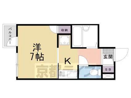 スパッションM&J(1K/3階)の間取り写真