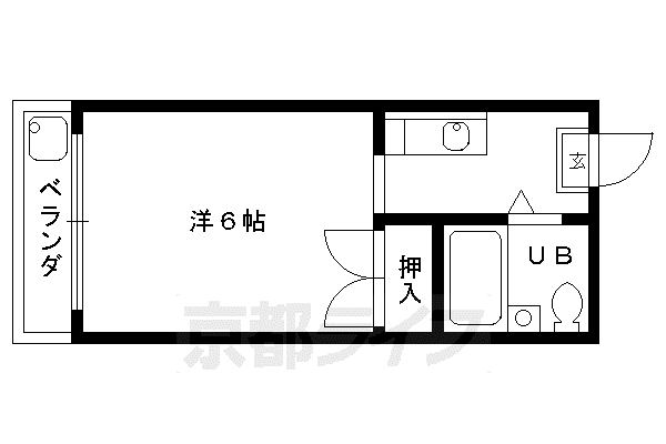 メゾンプリムローズ(1K/3階)の間取り写真