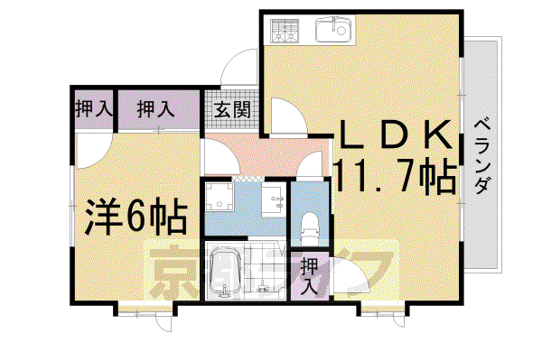 グリーン ゲーブルズ(1LDK/2階)の間取り写真