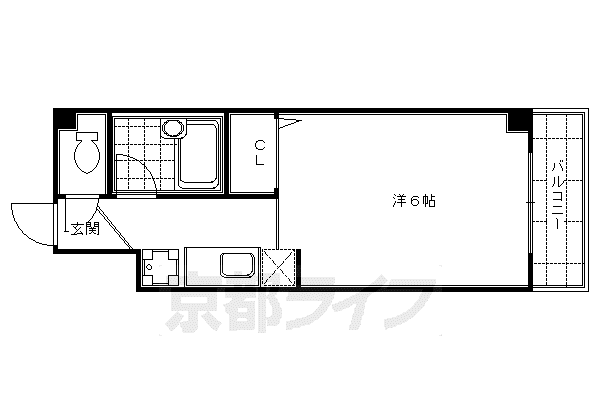 ハミングTAKEYAMACHI(1K/3階)の間取り写真