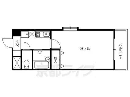 AVENIR北白川(1K/4階)の間取り写真