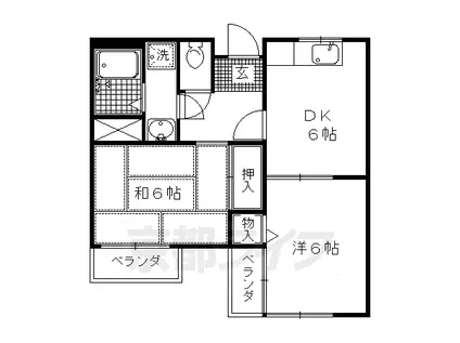 CASA CREMA(2DK/3階)の間取り写真