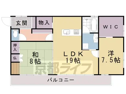 京都市烏丸線 丸太町駅(京都市営) 徒歩10分 2階建 築25年(1K/1階)の間取り写真