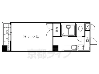 京阪電気鉄道京阪線 伏見桃山駅 徒歩10分 5階建 築32年(1K/3階)の間取り写真