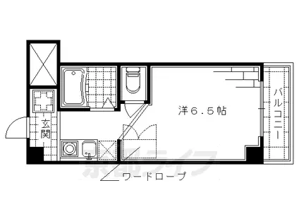 京阪電気鉄道京阪線 龍谷大前深草駅 徒歩8分 3階建 築30年(1K/1階)の間取り写真