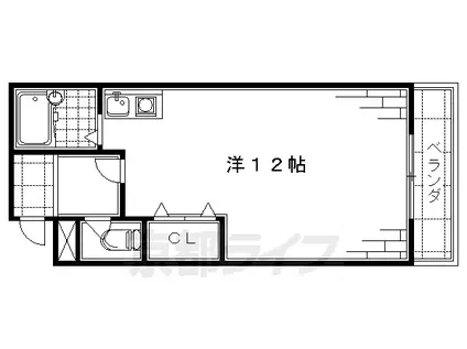 京阪電気鉄道京阪線 伏見稲荷駅 徒歩3分 2階建 築32年(1K/1階)の間取り写真
