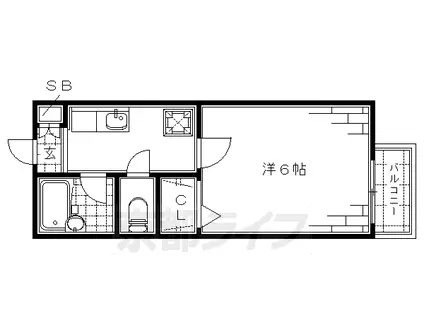 パルトハイツMOMO(1K/1階)の間取り写真