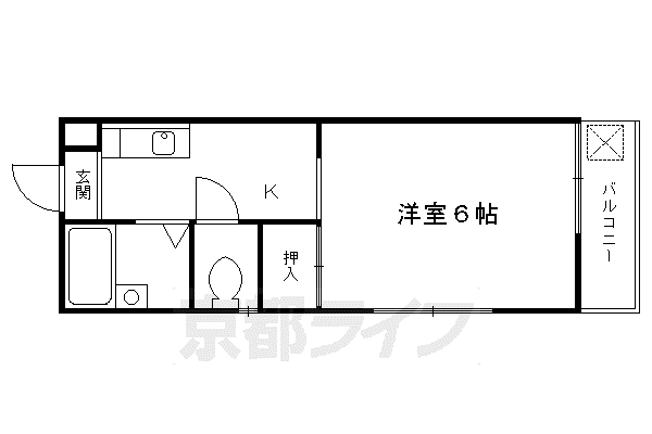 久保ハイツ(1K/1階)の間取り写真
