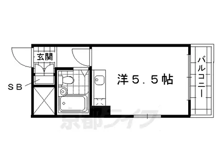 京阪電気鉄道京阪線 藤森駅 徒歩1分 7階建 築37年(ワンルーム/7階)の間取り写真