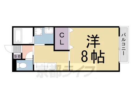 近鉄京都線 竹田駅(京都) 徒歩10分 2階建 築24年(1K/2階)の間取り写真