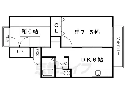 セジュールレポゼ(2DK/2階)の間取り写真