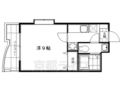メゾン・メロディア(1K/3階)の間取り写真