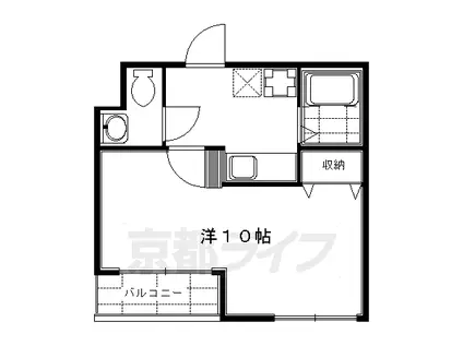 メゾン・メロディア(1K/1階)の間取り写真