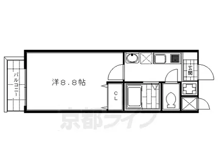 EXCEL大山Ⅱ番館(1K/2階)の間取り写真