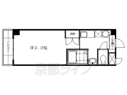 京阪電気鉄道京阪線 中書島駅 徒歩7分 4階建 築22年(1K/2階)の間取り写真