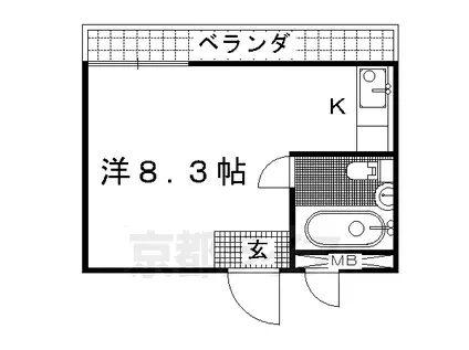 カレッジマンション七瀬川(ワンルーム/3階)の間取り写真