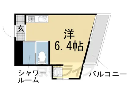 京阪電気鉄道京阪線 墨染駅 徒歩12分 3階建 築44年(ワンルーム/2階)の間取り写真
