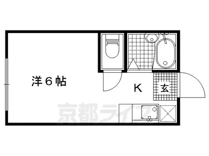 竹田マンション(1K/4階)の間取り写真