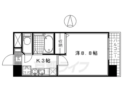 ザ・ブセナ稲荷新道(1K/6階)の間取り写真