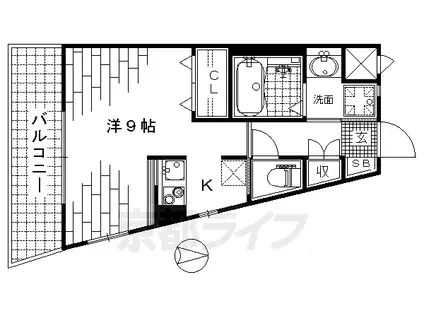 KOH・24(ワンルーム/3階)の間取り写真