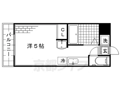 京阪電気鉄道京阪線 墨染駅 徒歩7分 3階建 築46年(1K/2階)の間取り写真