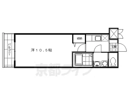 メゾン・チェリー(1K/3階)の間取り写真