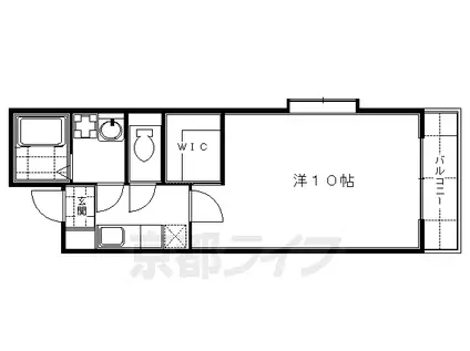京阪電気鉄道京阪線 龍谷大前深草駅 徒歩10分 4階建 築22年(1K/4階)の間取り写真