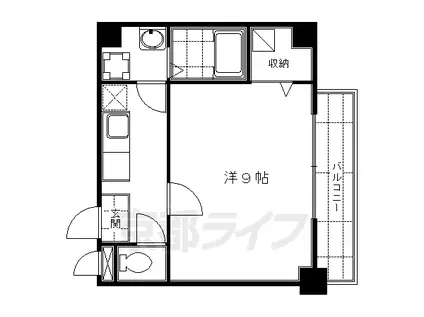 京阪電気鉄道京阪線 藤森駅 徒歩8分 4階建 築22年(1K/2階)の間取り写真