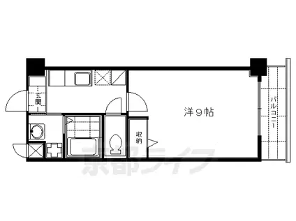 京阪電気鉄道京阪線 藤森駅 徒歩8分 4階建 築22年(1K/4階)の間取り写真