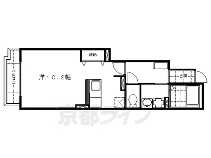 京阪電気鉄道京阪線 伏見桃山駅 徒歩29分 2階建 築18年(1K/1階)の間取り写真