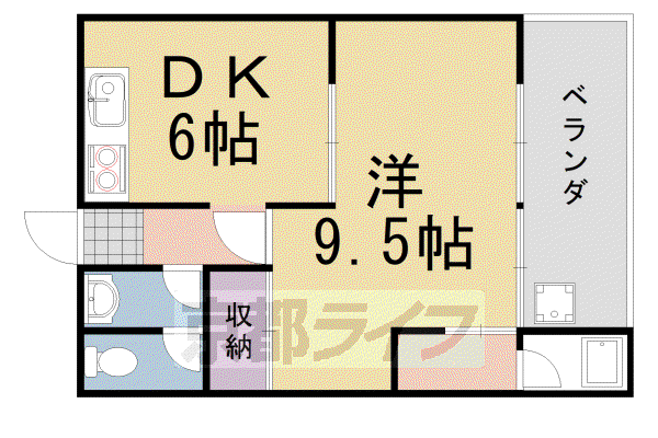 MAISON LORE(1DK/2階)の間取り写真