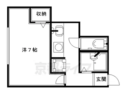 古谷ビル(1K/3階)の間取り写真
