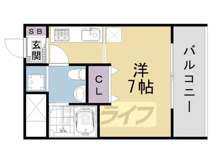 ベラジオ四条烏丸(1K/10階)の間取り写真