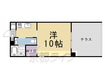 阪急電鉄京都線 桂駅 徒歩8分 3階建 築23年(1K/1階)の間取り写真